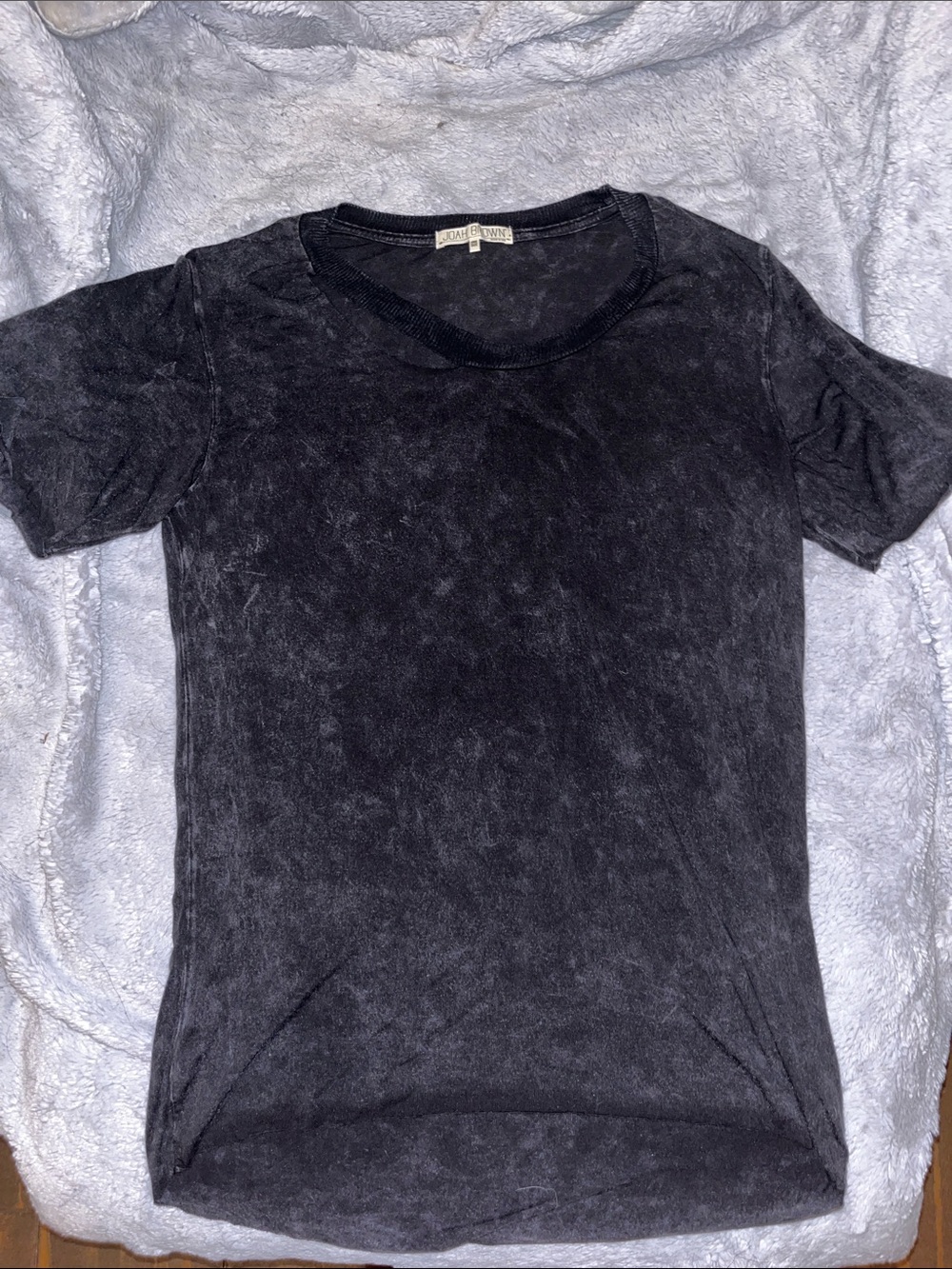 Joah Brown Black distressed Short Sleeve Tee